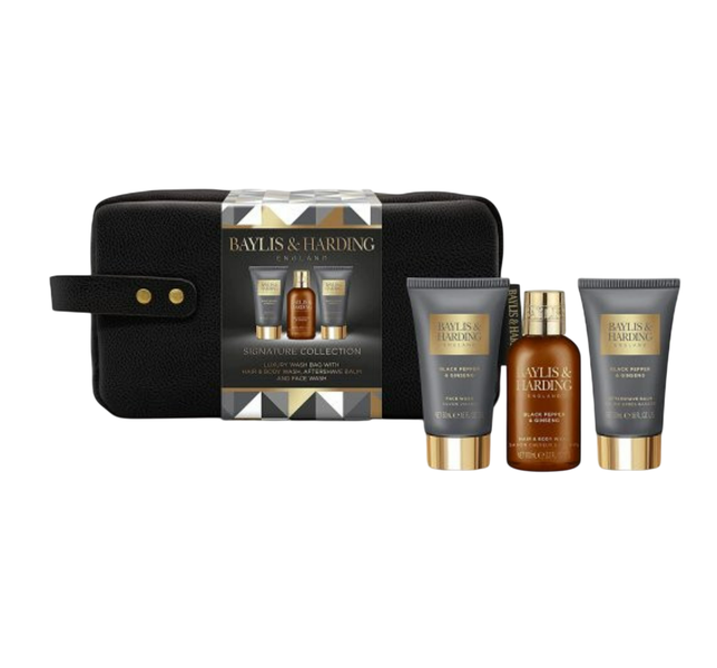 Baylis &amp; Harding Black Pepper &amp; Ginseng Men's Wash Bag Giftset