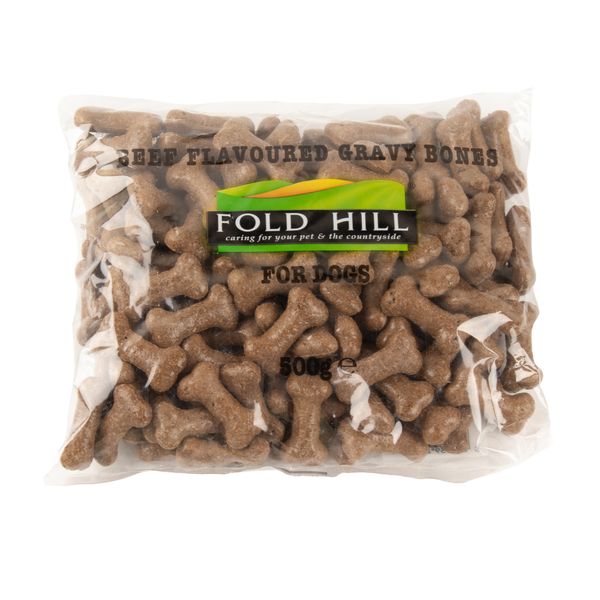 Fold Hill Dog Treats Gravy Bones Biscuits 500g