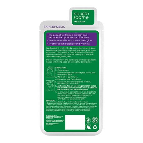 Skin Republic Hemp Seed Oil Face Mask Buy Online In South Africa Takealot Com