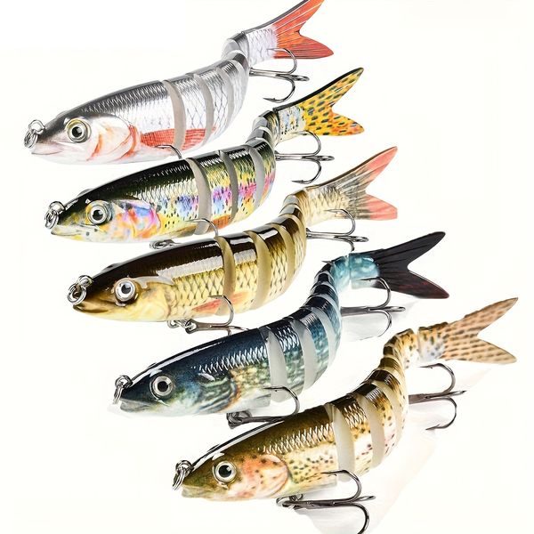 Lifelike Swimbait Fishing Lures for Freshwater and Saltwater 5 Piece