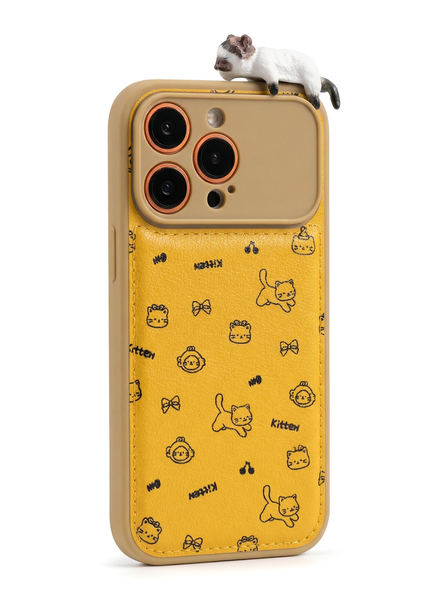 Faux Leather phone case compatible with iPhone 16 and 17 range