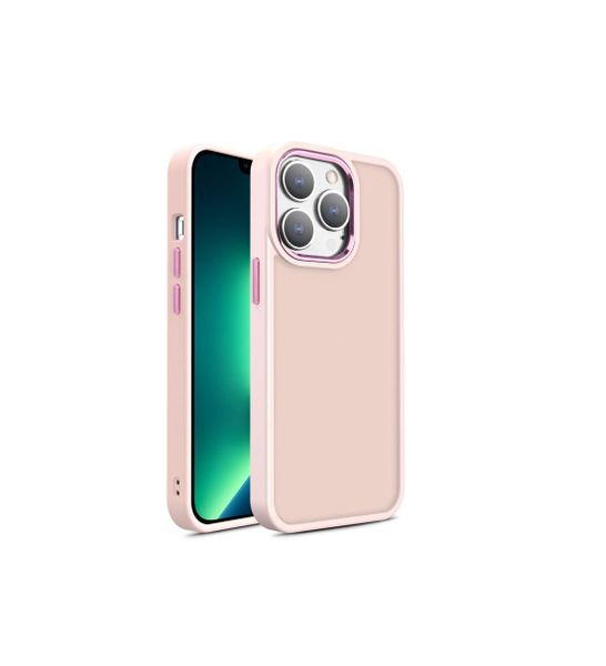 Anti-drop Metal Lens Frame Hard Matte Case For Iphone 12 Pro Max -Dark Blue