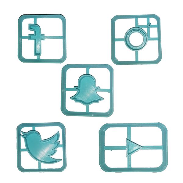 Social Media Cookie Cutter Set 2