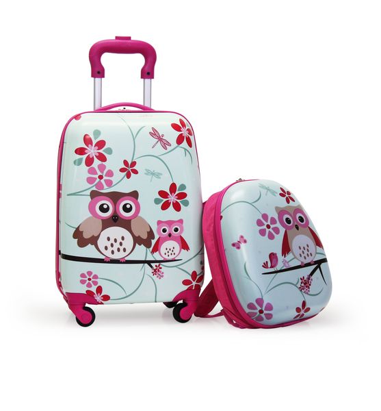 Side Kick - Kids 2 Piece Travel Case Set - Owls