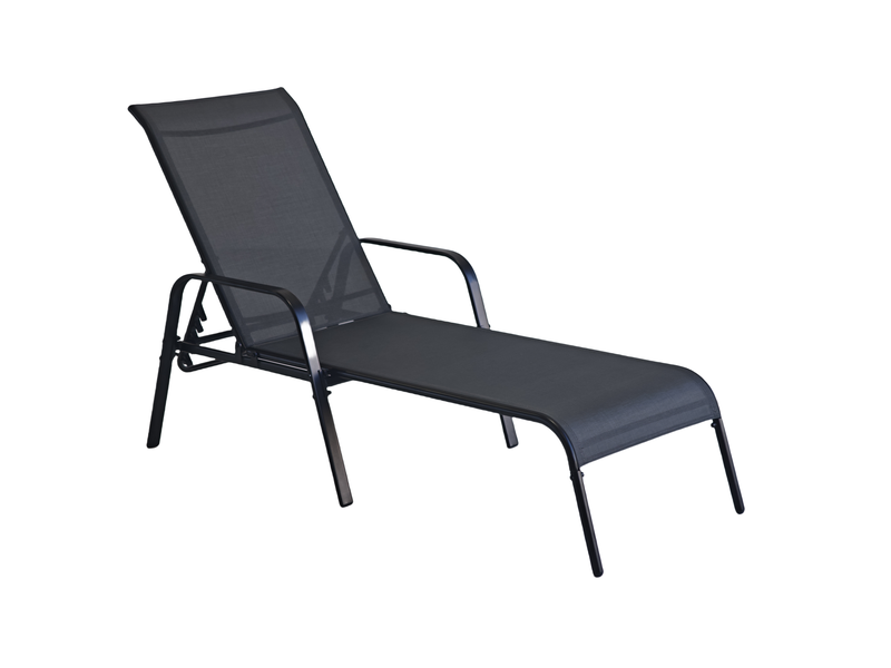 George &amp; Mason Sunny Textilene Lounger - Charcoal