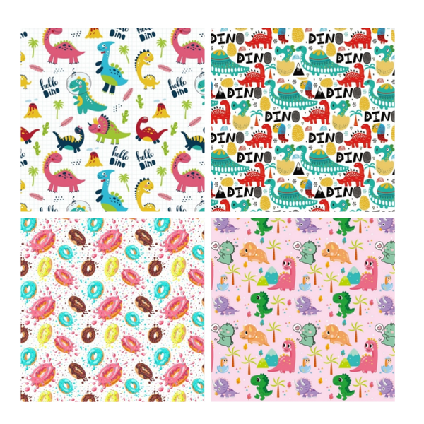 4 Sheets Cartoon Wrapping Papers, 20" x 30" Gift Wrapping Paper