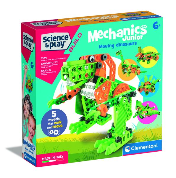 Clementoni Mechanics Junior Moving Dinosaurs 5 Model Kit