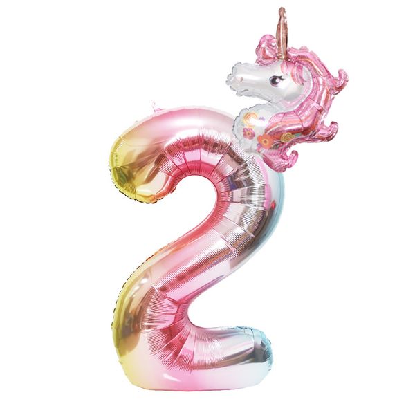 iKids Unicorn Birthday Balloon Number 2