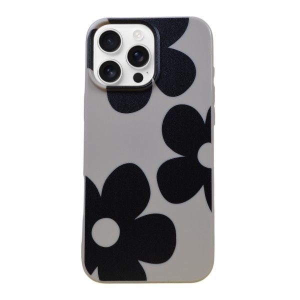 Bold Floral Phone Case Compatible With Phone 16 Pro Max - White