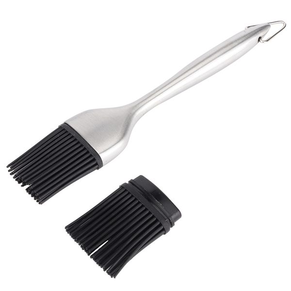 Food Grade Silicone BBQ Oil Brush With Steel Handle