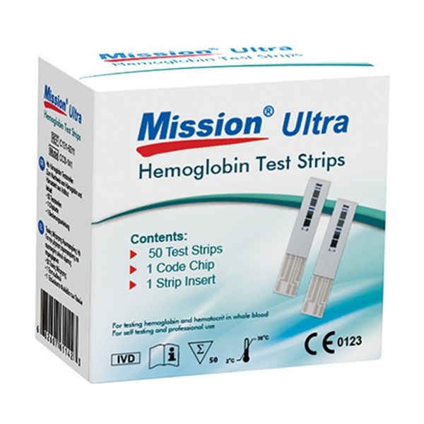 Mission - Ultra Haemoglobin Test Strips 50's