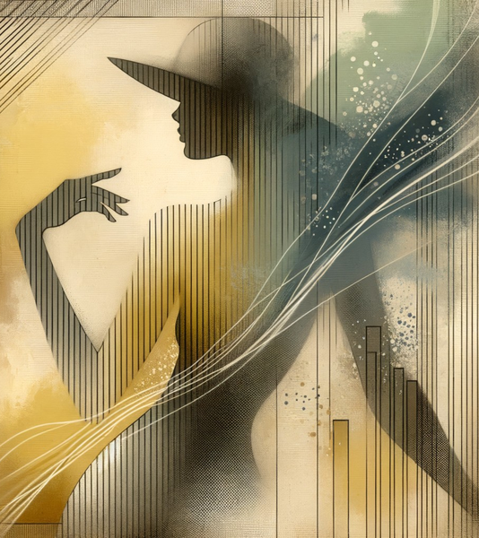 Canvas Wall Art Home Decor - Golden Sihlouette