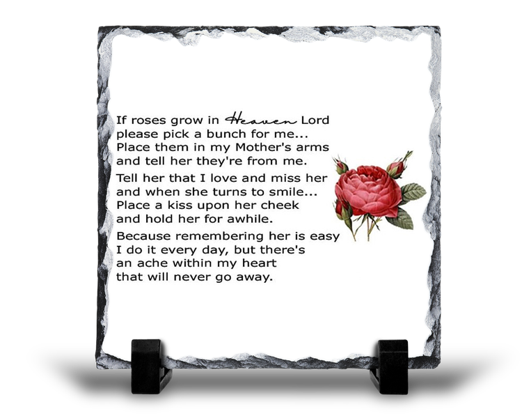 Place Them On My Mother's Arms Remembrance Grief Memorial Gift Rock Slate