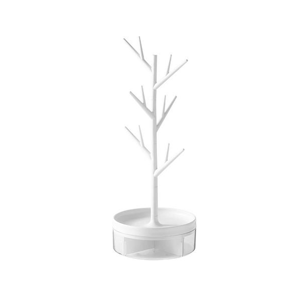 Branch jewelry necklace storage box with tray