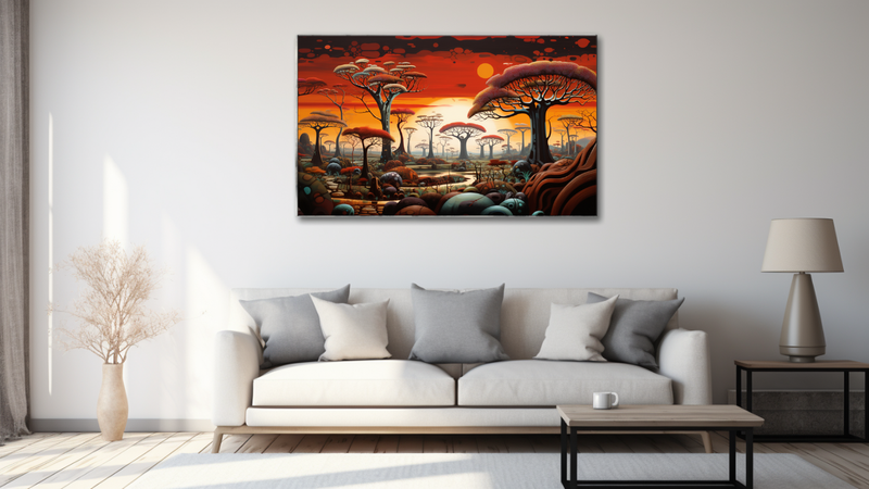 Canvas Wall Art - Baobab Dreamscape Abstract-HD0423