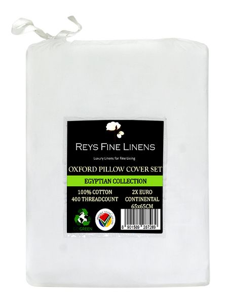 Egyptian Collection Oxford Satin Stitch Pillow Cover Set (2 Piece)