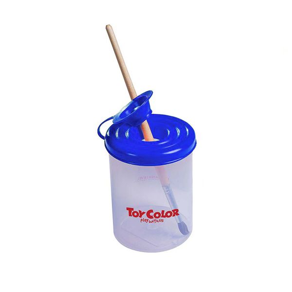 Toy Color - Anti-Spill Round Paint Jar with Lid - Blue