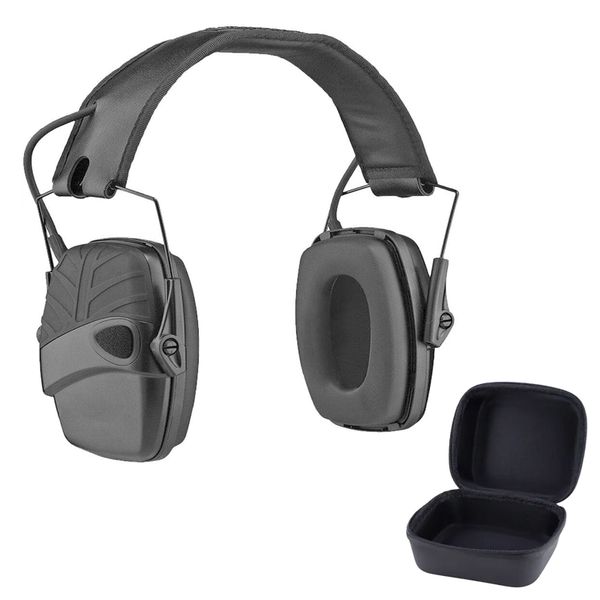 Electronic Headphones Ear Muffs Foldable 6X Amp, NRR 25dB w/3.5mm Jack