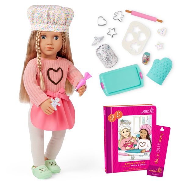 Our Generation 18-Inch Deluxe Doll with Book Emery - Light Blonde
