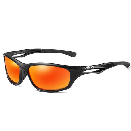 Dubery High Quality Men's Polarized Sunglasses - Orange & Black