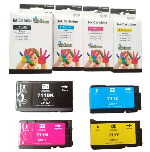 Vivid Colours Compatible with HP 711XL / 711 Cartridges Multipack set