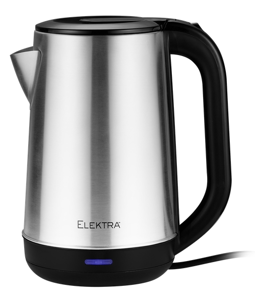 Elektra 2L Cordless Electric Kettle - Fast Boil Stainless Steel Silver