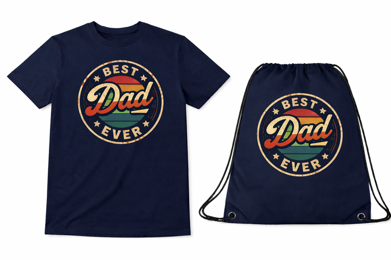 Shirt And Drawstring Bag Combo - Navy image