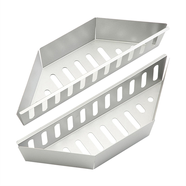 Charcoal Container Contoured Carbon Briquet Grilling Baskets 2 Pieces
