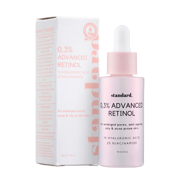 Advanced 0,3% Retinol Serum, 1% Hyaluronic &amp; Niacinamide |Standard Beauty