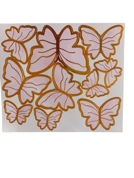 Pink Butterfly Cake Toppers / Cake Decoration - 10 pieces