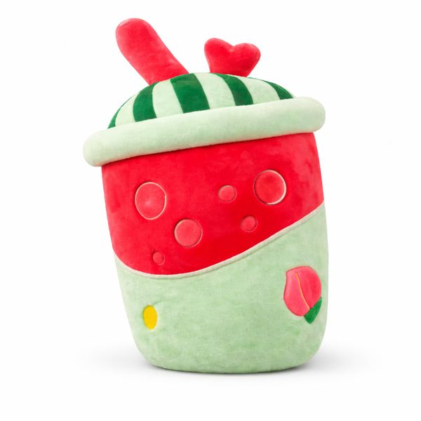 Earthmelon 33cm Strawberry Matcha Plush Toy Soft Cuddly Gift