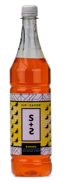 Sip and Savor Banana Milkshake Syrup 1L