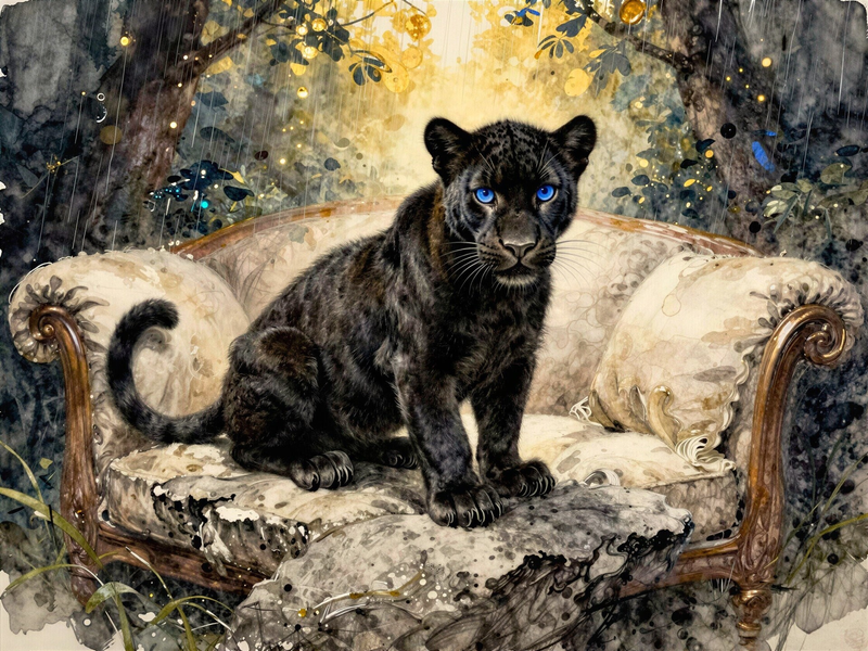 Modern Canvas Wall Art Home Decor - Beautiful Panther