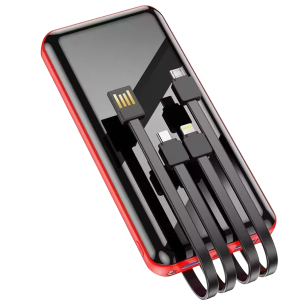 4-in-1 Portable 10 000mAh Power Bank with Digital Display