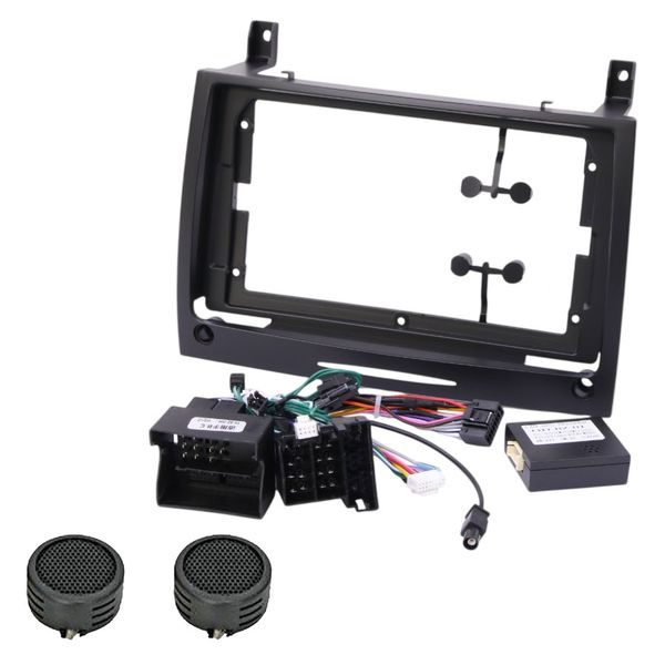 Radio Fascia 9" Trim Plate for Mercedes-Benz SLK 2006-2010 &amp; Evo Tweeters