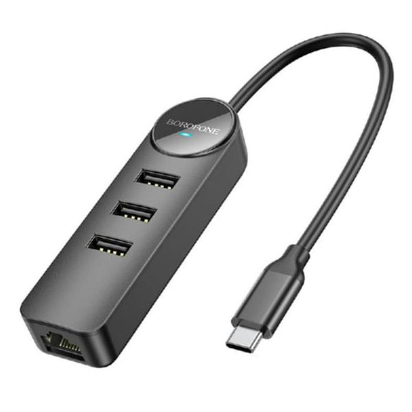 4 in 1 USB-C to USB and RJ45 Portable Converter Borofone-DH6