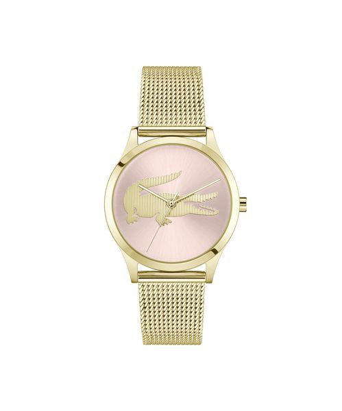 Lacoste Watches Ladies' Crocodelle 36mm Gold Case /Blush Crocodile Dial