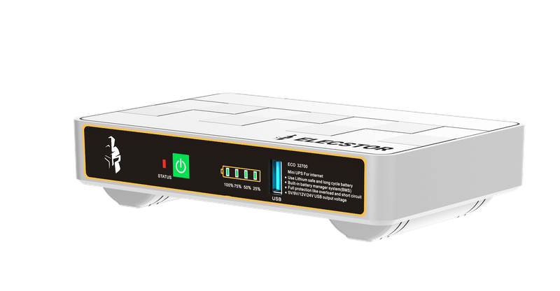 Elecstor 18W 38WH LiFePO4 Mini UPS/Powerbank Backup power for router
