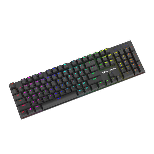 VX Gaming Floki Series Wired RBG Full Mechanical Keyboard - Black