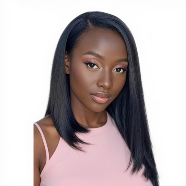 14 Inch Straight Hair Wig - SUNRAY HD Lace Front Wig, Natural Look