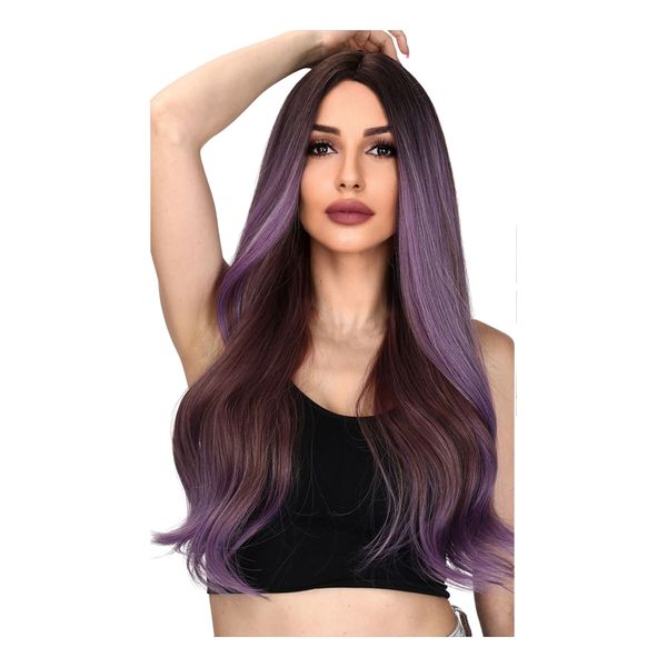 Celestial Synthetic Wig - Cocoa Lavender