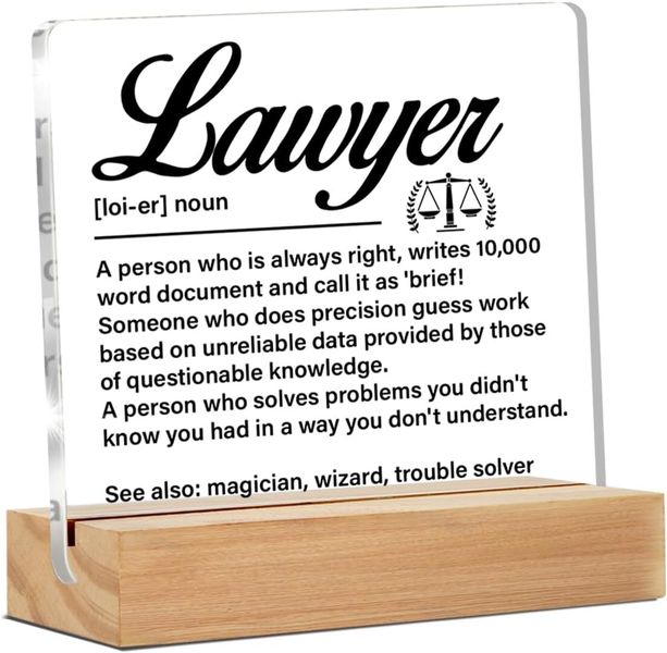 Lawyer Acrylic Sign, Thank You Graduation Gift