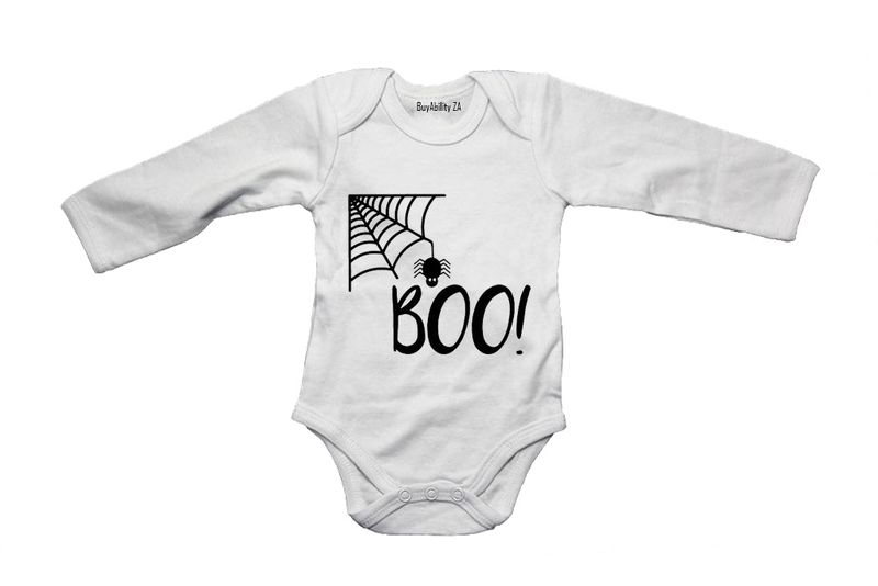 Z - Halloween Spiderweb - Long Sleeve - Baby Grow