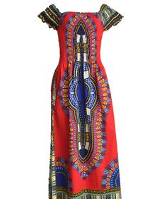 Smoked African Dashiki Printed Long Dress - Free Size | Buy Online in ...