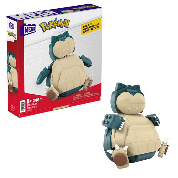 Mega Pokémon Snorlax Building Set With 256 Compatible Bricks And Pieces