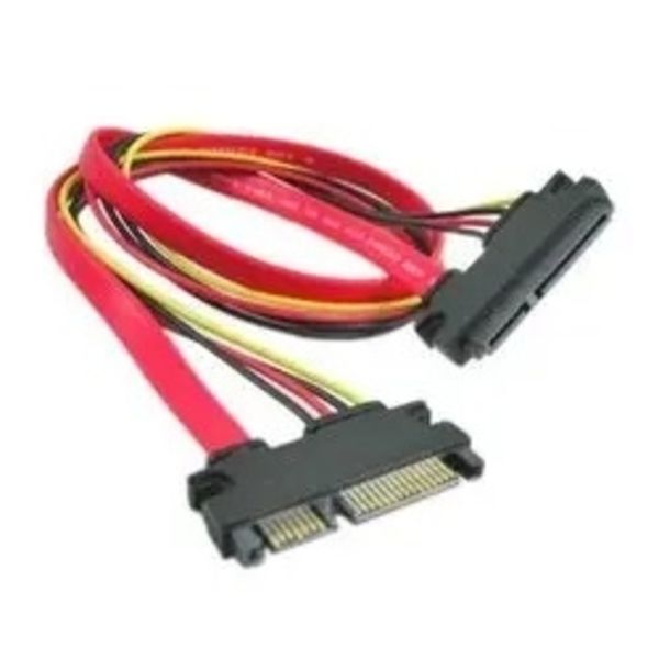 15+7 Pin SATA HDD Extension Cable Data &amp; Power Male to Female, 11" / 30cm
