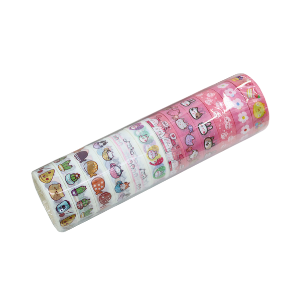 12 Rolls 2m Cartoon Washi Tape, Kawaii Cat Dog Washi Tape,DIY Crafts Gift