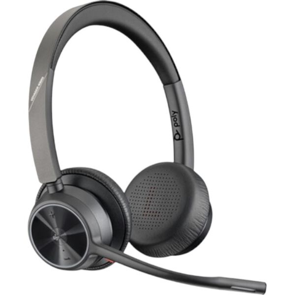 Poly Voyager 4320 Bluetooth Headset with BT700 USB-A Dongle and Stand