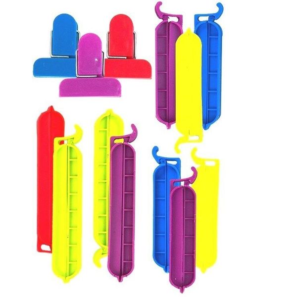 FI- 13 Assorted Food Storage Bag Clips Multicolored