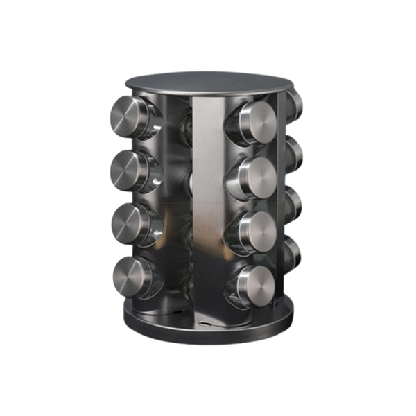 Rotating Seasoning Rack Seasoning Jar Set Glass Spice Rack 12 pcs